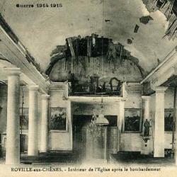 CPA 88 VOSGES ROVILE AUX CHENES Église bombardement