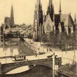 CPA 67 BAS RHIN STRASBOURG Temple Garnison Cathédrale