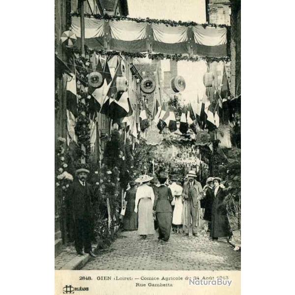 CPA 45 LOIRET GIEN Fte Comice Agricole 1913 anim