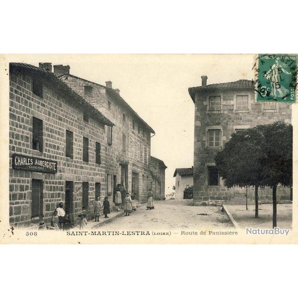 CPA 42 LOIRE Saint Martin Lestra Route de Panissire