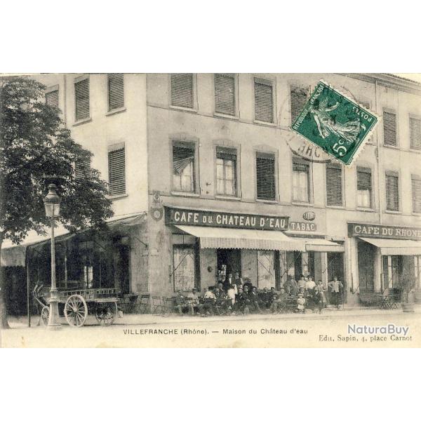CPA 69 Rhne Villefranche Maison du Chteau d'eau 1909