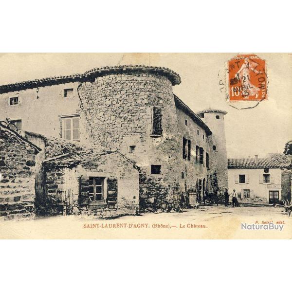 CPA 69 Rhne Saint Laurent D'Agny Le Chteau 1913