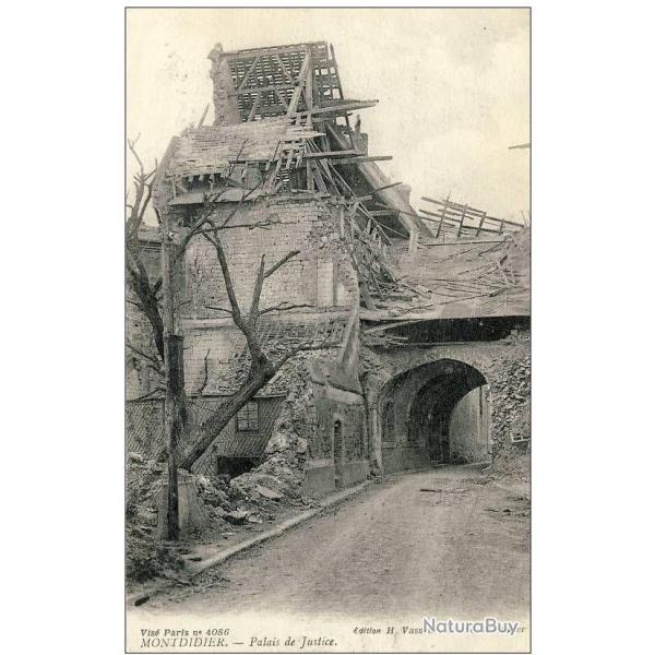 CPA 80 SOMME Montdidier Palais de justice dtruit 1919