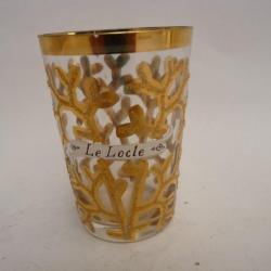 Verre souvenir émaillé LE LOCLE