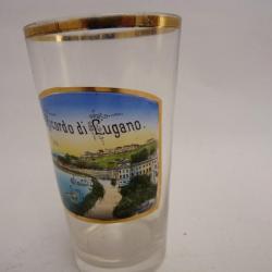 Verre souvenir émaillé LUGANO
