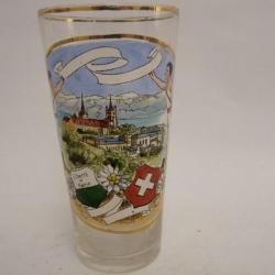 Verre souvenir émaillé Suisse