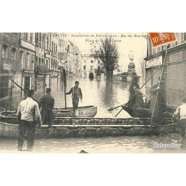CPA 25 DOUBS Besanon Inondations 1910 Passeurs