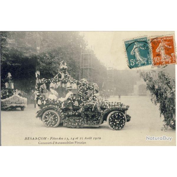 CPA 25 DOUBS Besanon Ftes Aot 1910 automobile