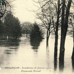 CPA 25 DOUBS Besançon Inondations Janvier 1910
