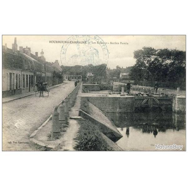 CPA 59 Nord Bourbourg Les cluses Ancien bassin 1917