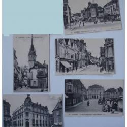 Lot de 5 CPA 89 YONNE AUXERRE Place Hôtel Poste