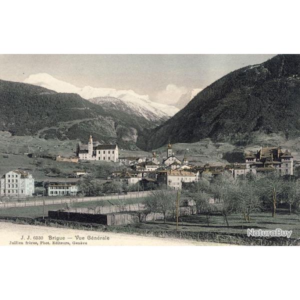 CPA SUISSE Valais Brigue Vue gnrale