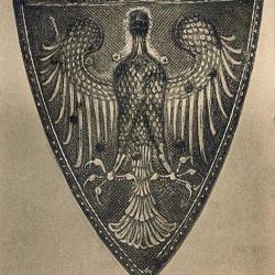 CPA Suisse Valais Sion Musée de Valère Écu Rarogne Aigle Écusson