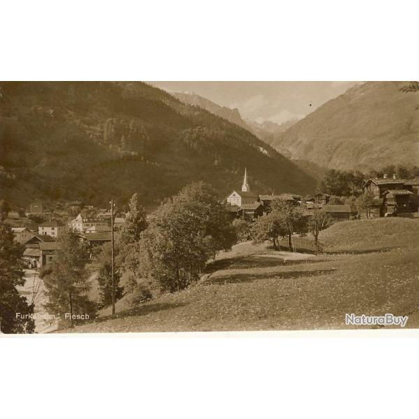CP Suisse Valais Furkabahn FIESCH Petit village