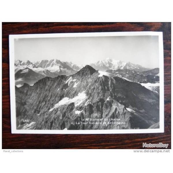 CPA Suisse Valais Mt Blanc La Tour Salire et Bel Oiseau