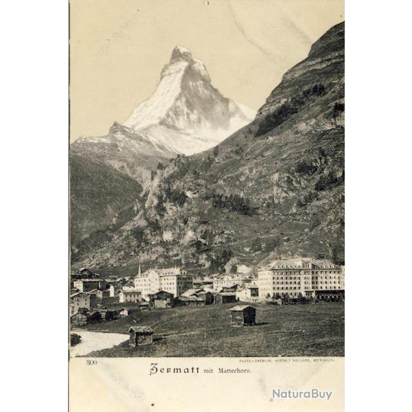 CP Suisse Valais Zermatt mit Matterhorn