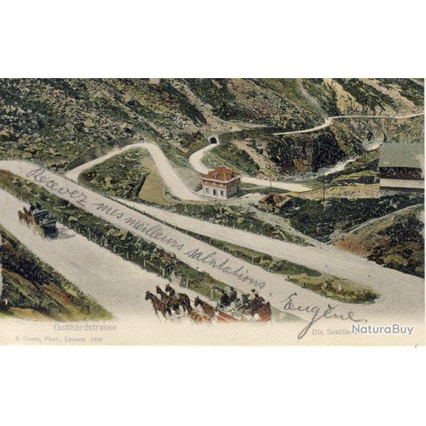 CPA SUISSE TESSIN Gotthardstrasse Gottard Schllensen