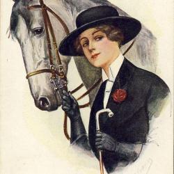 CPA illustrée KASKELINE Fred Femme Mode Animaux
