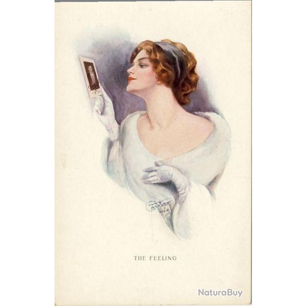 CPA illustre BARBER Court Femme Mode Sduction