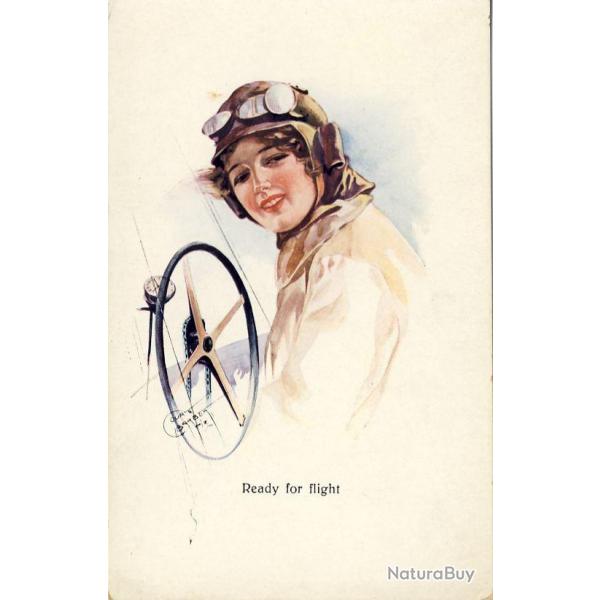 CPA illustre BARBER Court Femme Mode Sduction