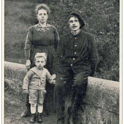 CPA 85 VENDEE MERVENT Trio CLAIRET Soldat Aveugle