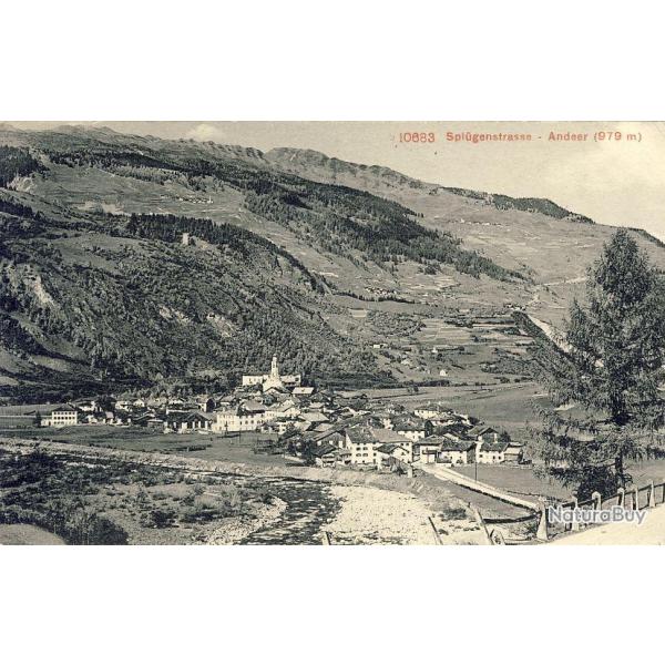 CPA SUISSE GRISONS 10683 Splgenstrasse Andeer