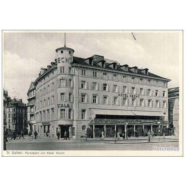 CP Suisse St Gallen Marktplatz mit hotel Hecht anim