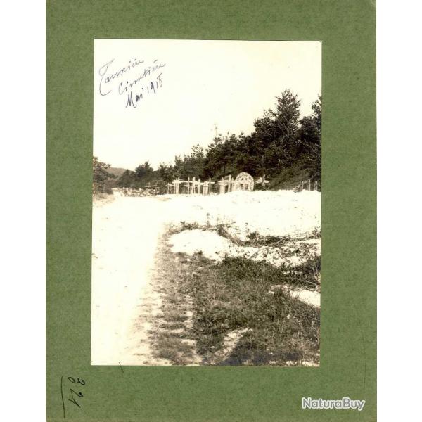 Photographie Ancienne Guerre Tauxires Cimetire 1918