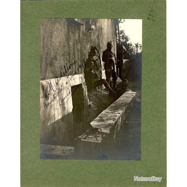 Photographie Ancienne Guerre Artillerie Tauxires