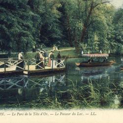 CPA 69 RHONE LYON Parc de la Tête d'Or barque