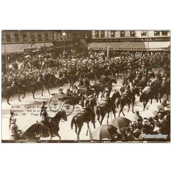 CPA 69 RHONE LYON  Visite du Prsident Cavalerie LL