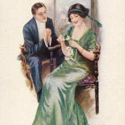 CPA illustrée HORSFALL Mary Amour femme Love Lady