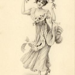 CPA illustrée VIENNE MUNK Femme mode
