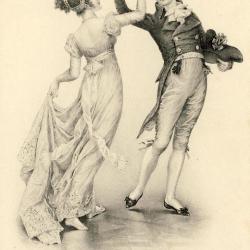 CPA illustrée VIENNE MUNK Couple femme mode