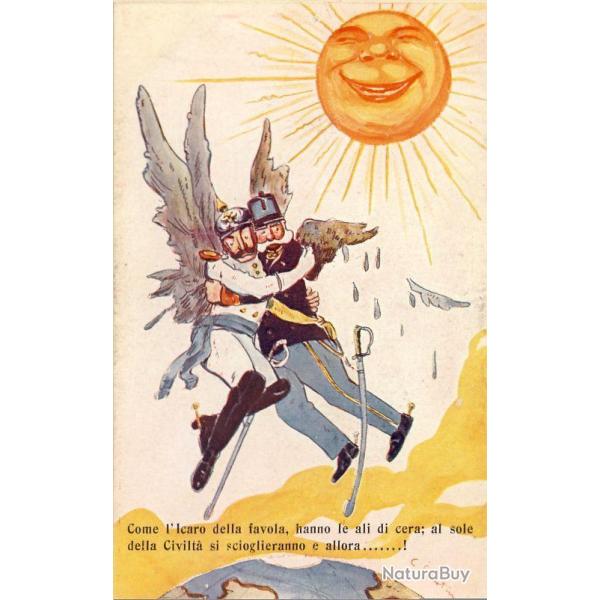 CPA Illustre SANTINI Italien Satire Guerre Italia