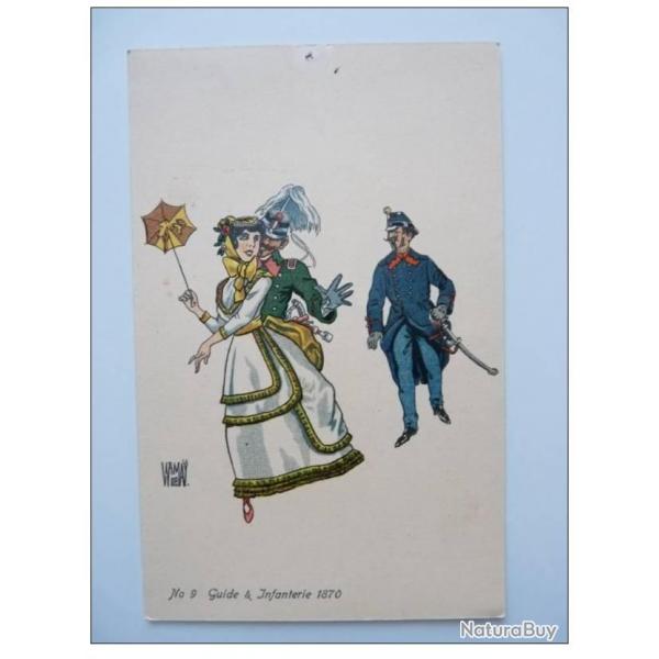 CPA Illustre W. de MAY N9 Guide & Infanterie 1870