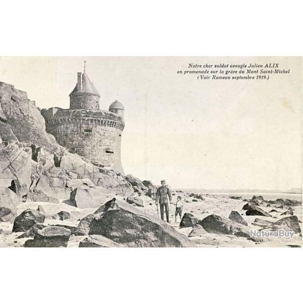 CPA Militaria Aveugle Famille du Rameau d'Olivier N70