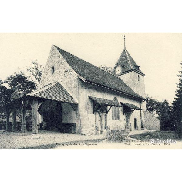 CP Suisse Vaud glise Vaudoise Temple de Giez 1905