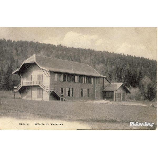 CPA Suisse Vaud Bassins Colonie de Vacances 1911