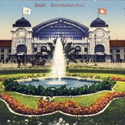 CPA SUISSE BALE Basel Bundesbahnhof La Gare