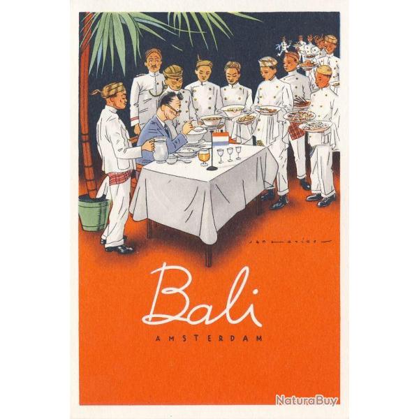 CPA Pays-Bas Hollande Amsterdam Restaurant BALI Illustr