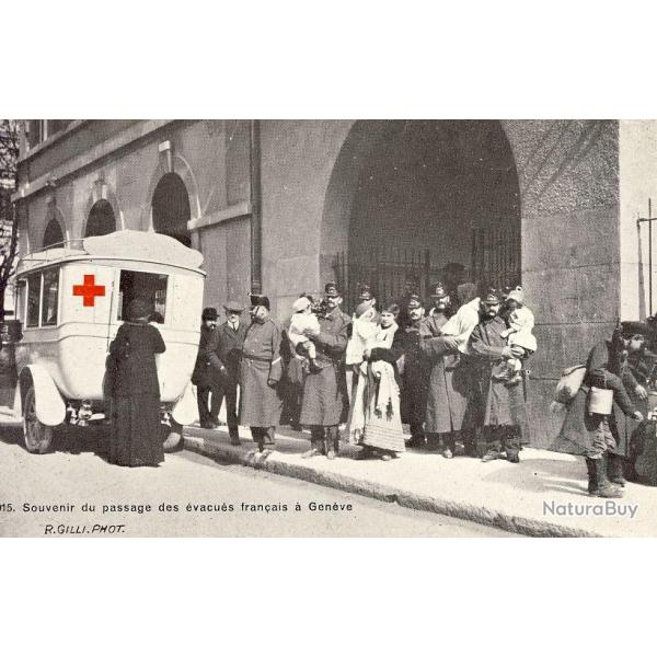 CPA Suisse Genve train blesss franais Croix Rouge