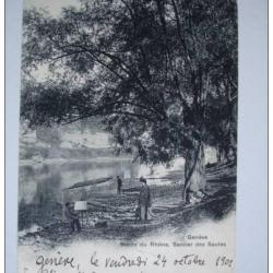 CPA Suisse Genève Bords du Rhône Sentier des Saules