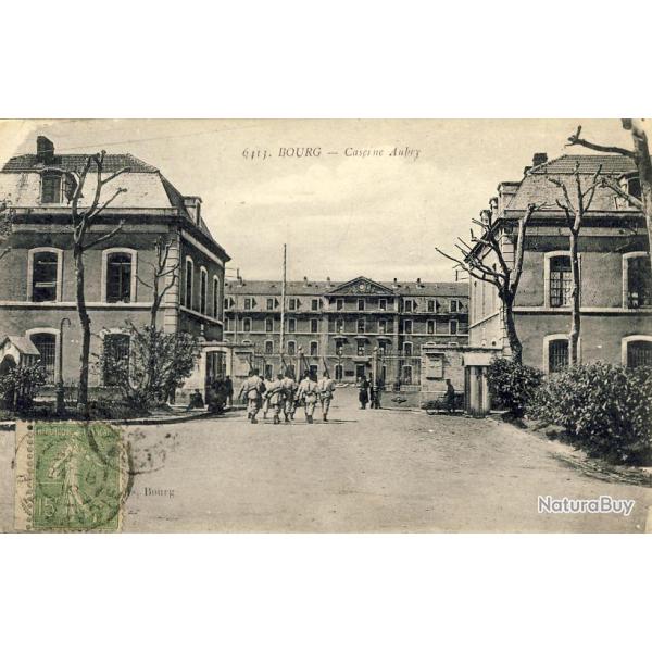 CPA 01 Ain Bourg en Bresse Caserne Aubry Soldat 1919