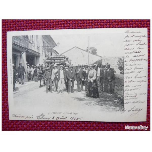 CPA 01 Ain THOIRY - LHtel Lger Fiacre 1905