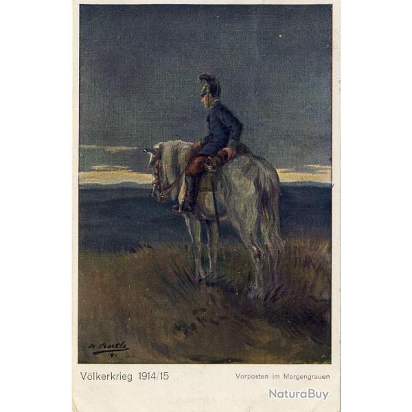 CPA Illustrateur Guerre Militaria Cavalier Italien Volkerkrieg