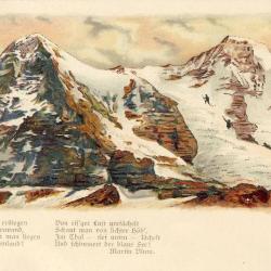 CPA Allemagne Escalade montagne Reflets dorés