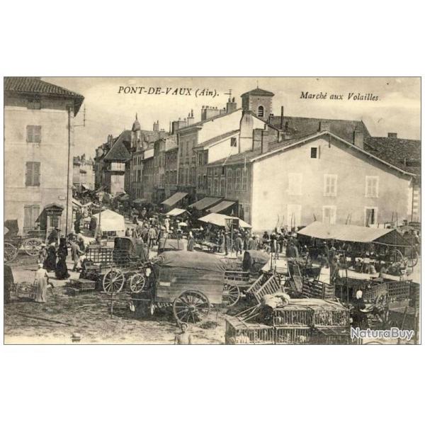 CPA 01 Ain Pont de Vaux - March aux volailles