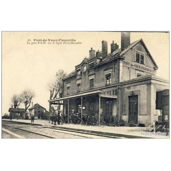 CPA 71 Sane et Loire Pont de Vaux Fleurville La Gare