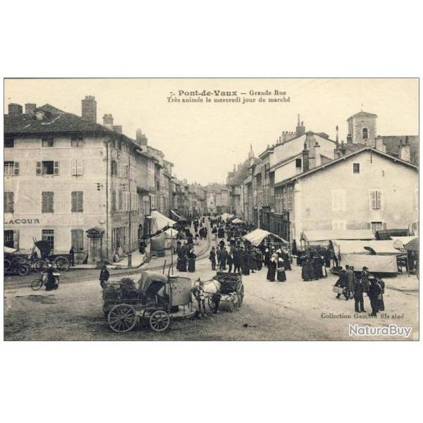 CPA 01 Ain Pont de Vaux - Grande Rue Jour de march